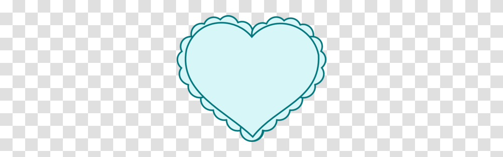 Teal Heart With Lace Outline Clip Art, Balloon, Cushion, Pillow Transparent Png