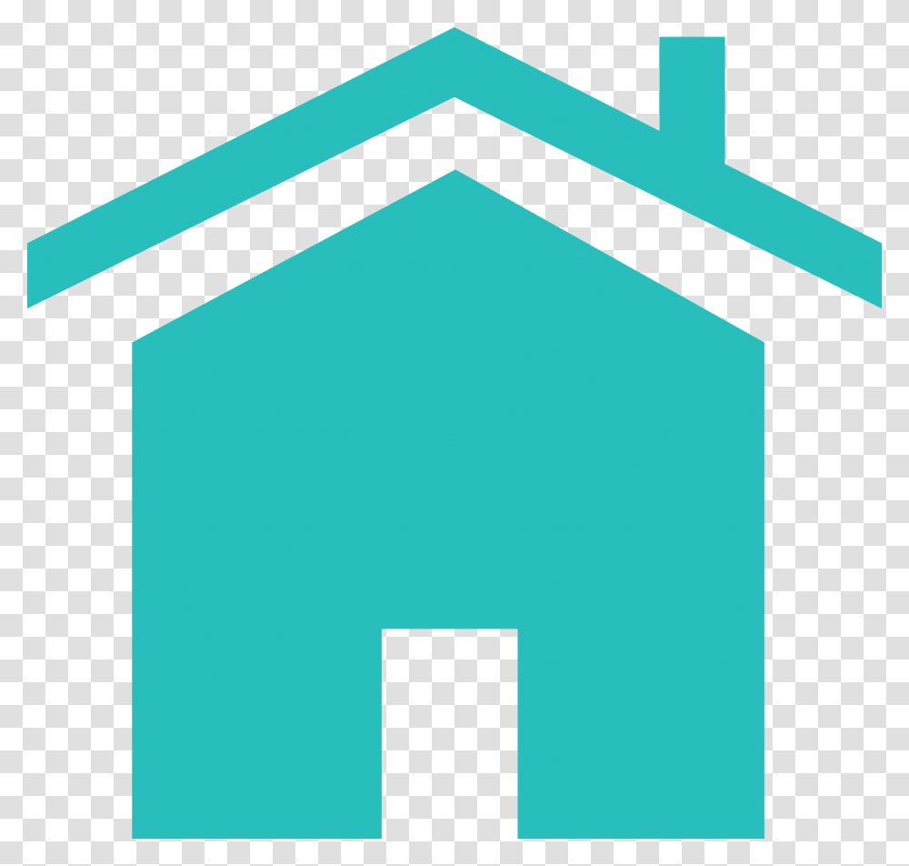 Teal House Icon Download, Logo, Trademark Transparent Png