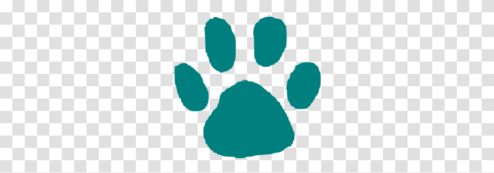 Teal Paw Print Clip Art, Footprint Transparent Png