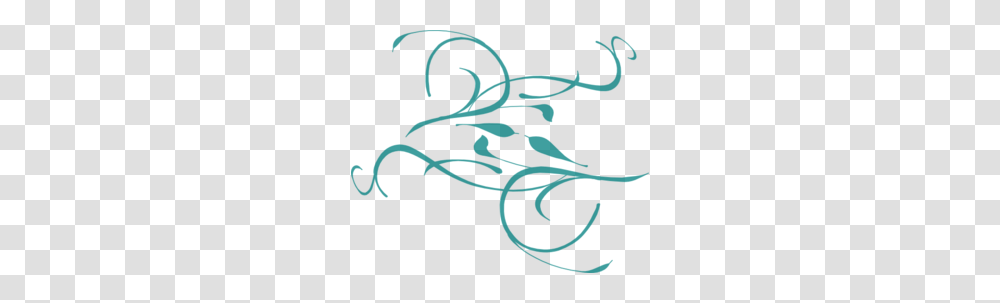 Teal Scrollwork Clip Art, Floral Design, Pattern Transparent Png