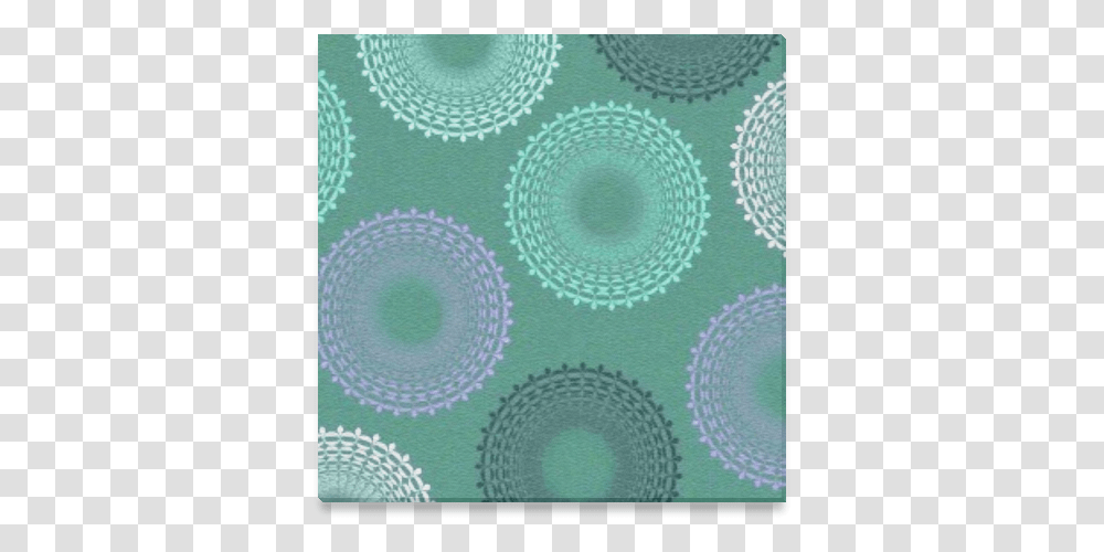 Teal Sea Foam Green Lace Doily Canvas Print 12 X12 Circle, Rug Transparent Png
