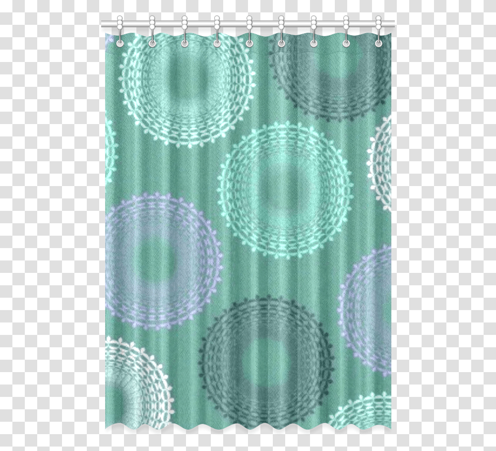 Teal Sea Foam Green Lace Doily Window Curtain Window Valance, Shower Curtain, Tablecloth Transparent Png