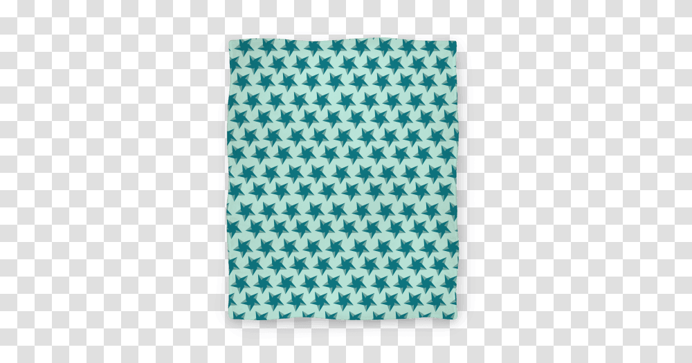 Teal Star Pattern Blankets Lookhuman Star Pattern Blanket, Rug, Bib Transparent Png