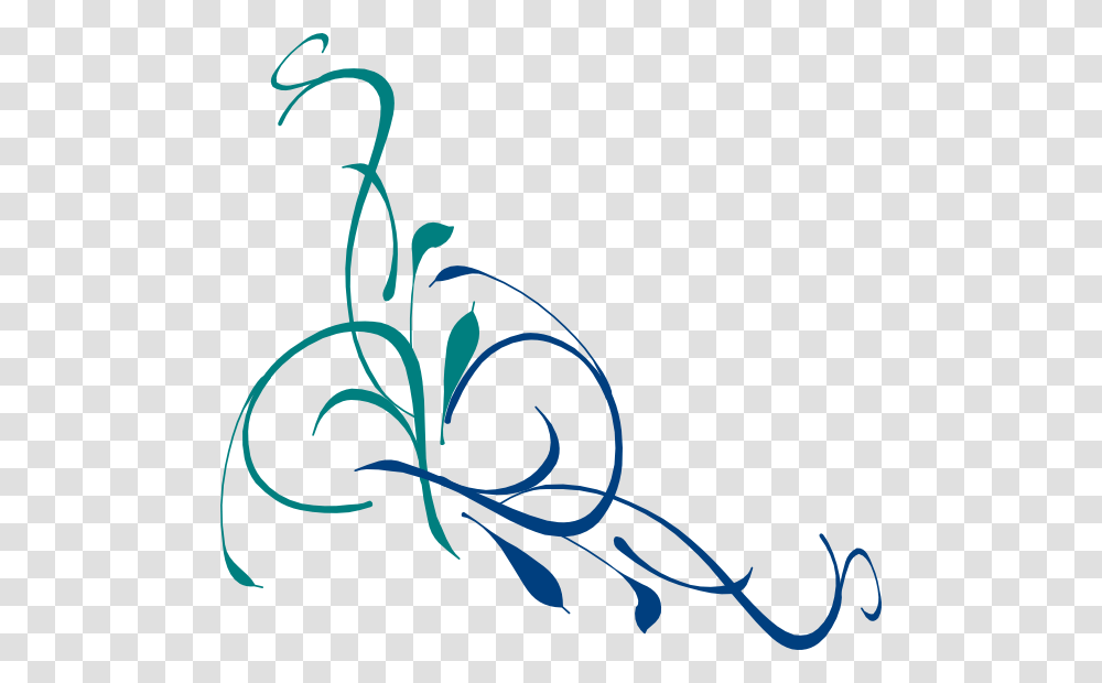 Teal Swirl Clipart, Floral Design, Pattern, Stencil Transparent Png