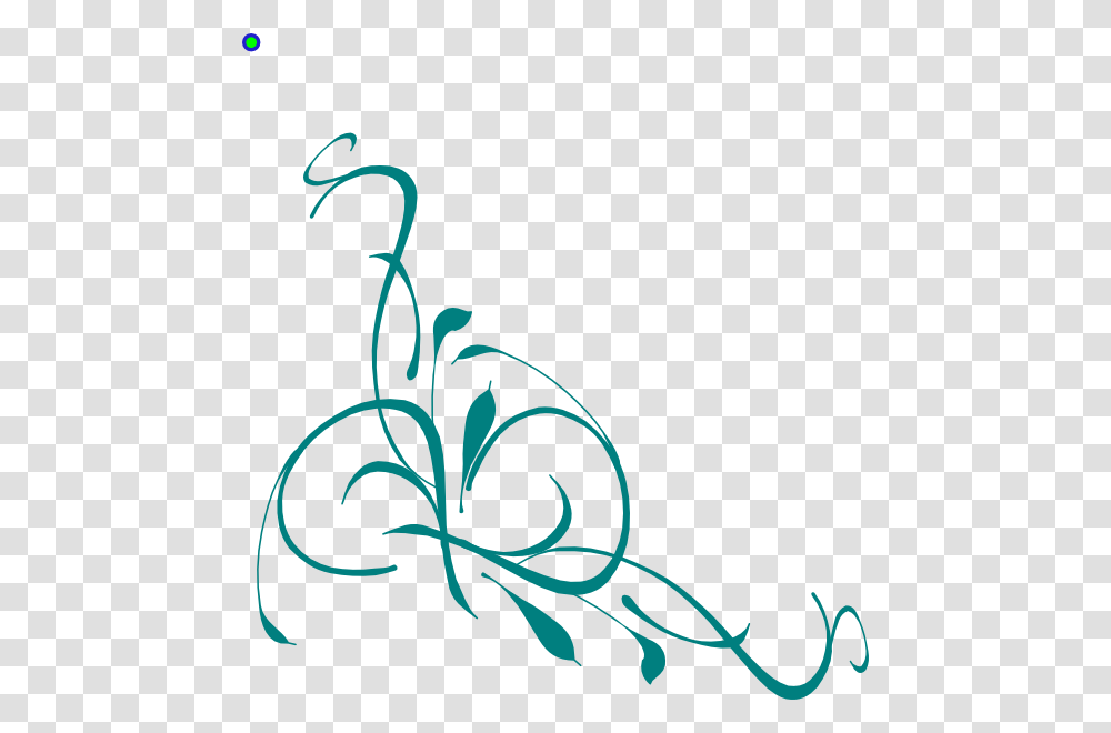 Teal Swirls, Floral Design, Pattern Transparent Png