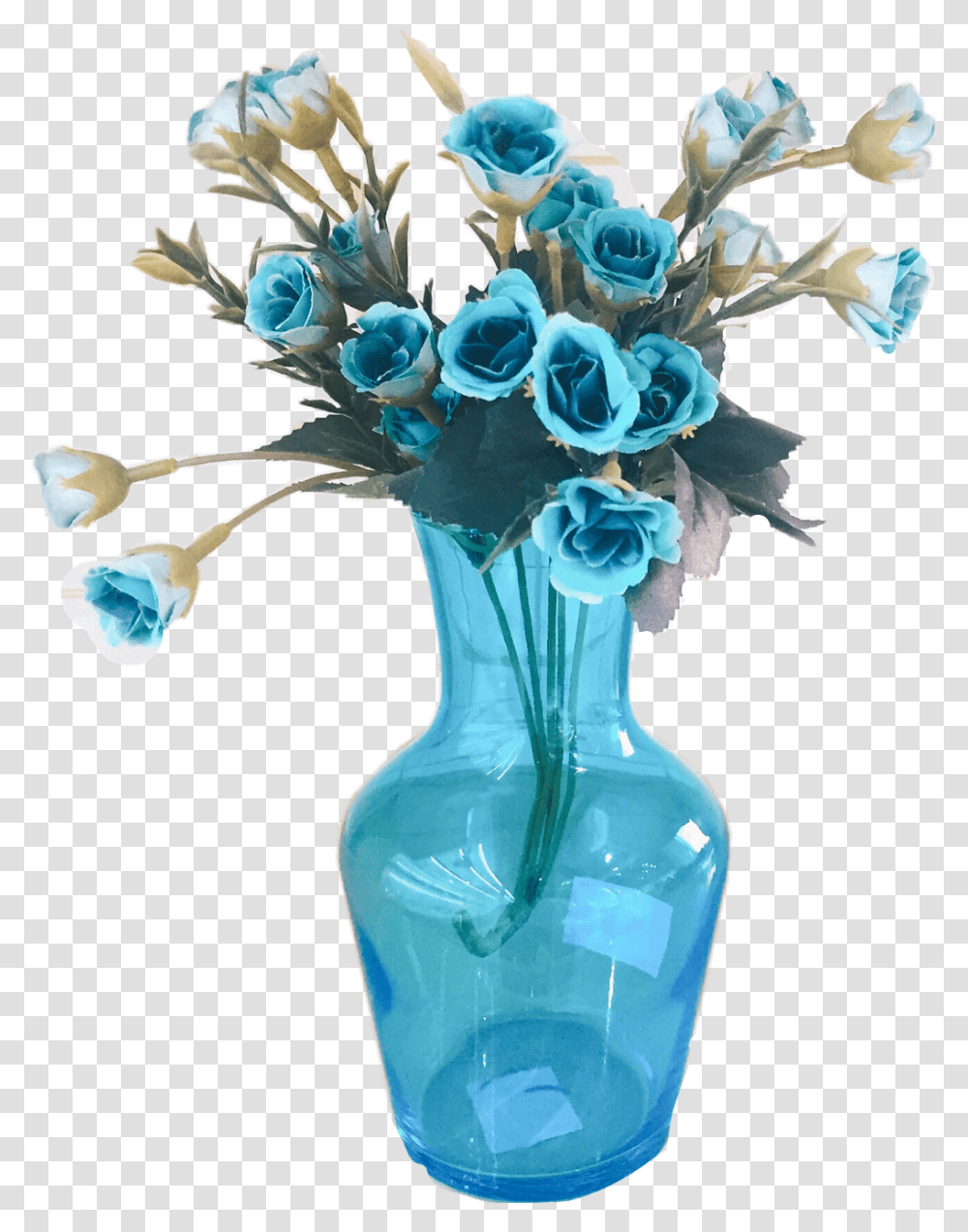 Teal Turquoise Glass Vase Flowers Decor Roses Bouquet, Jar, Pottery, Porcelain Transparent Png