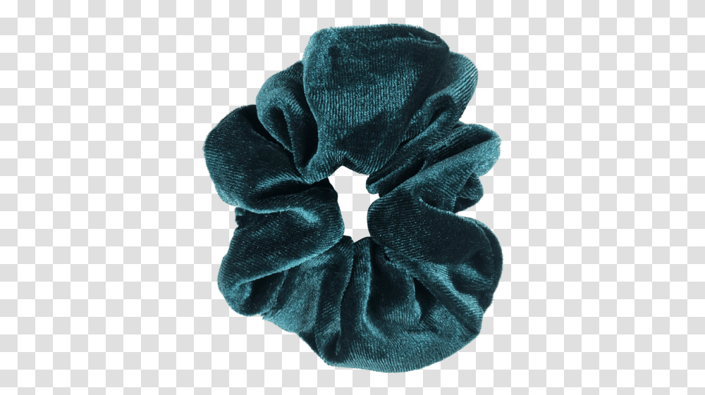 Teal Velvet Scrunchie Wool, Scarf, Clothing, Apparel Transparent Png