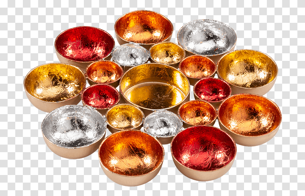 Tealight Holder Red Gold Round Christmas Ornament, Bowl, Paint Container, Pollen, Plant Transparent Png