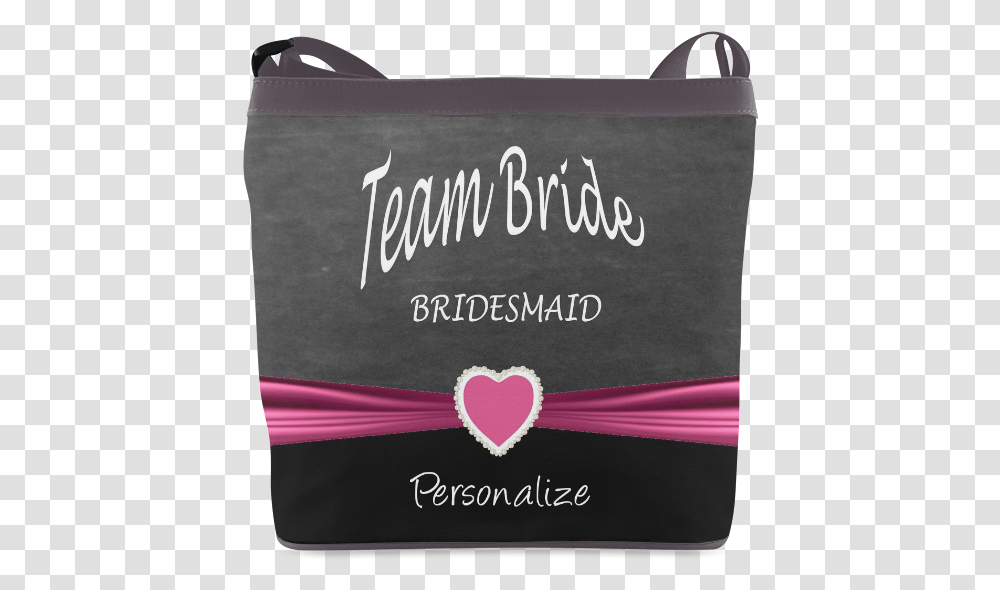 Team Bride In Black And Pink Crossbody Bags Wristlet, Word, Girl, Female Transparent Png