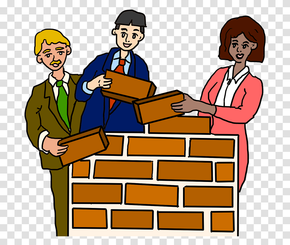Team Building Teamwork Team Cooperation Cooperate, Person, Human, Box, Cardboard Transparent Png