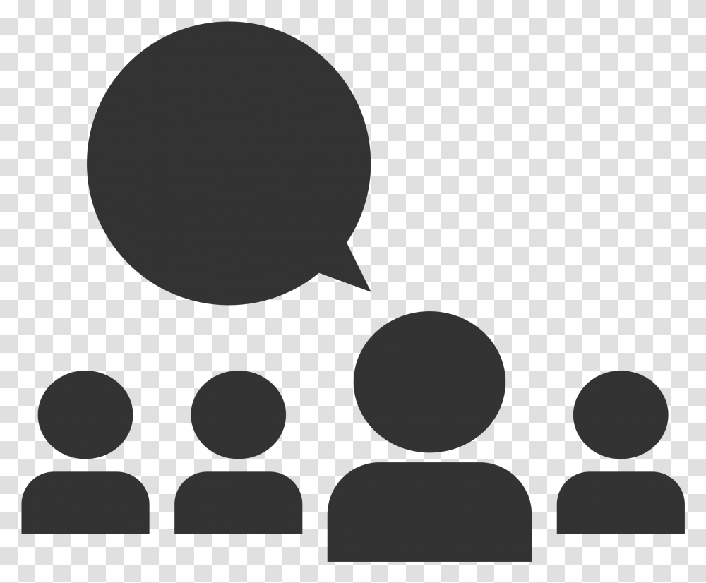 Team Clipart Team Meeting Opinion Clipart Black And White, Sphere, Moon, Crowd, Silhouette Transparent Png