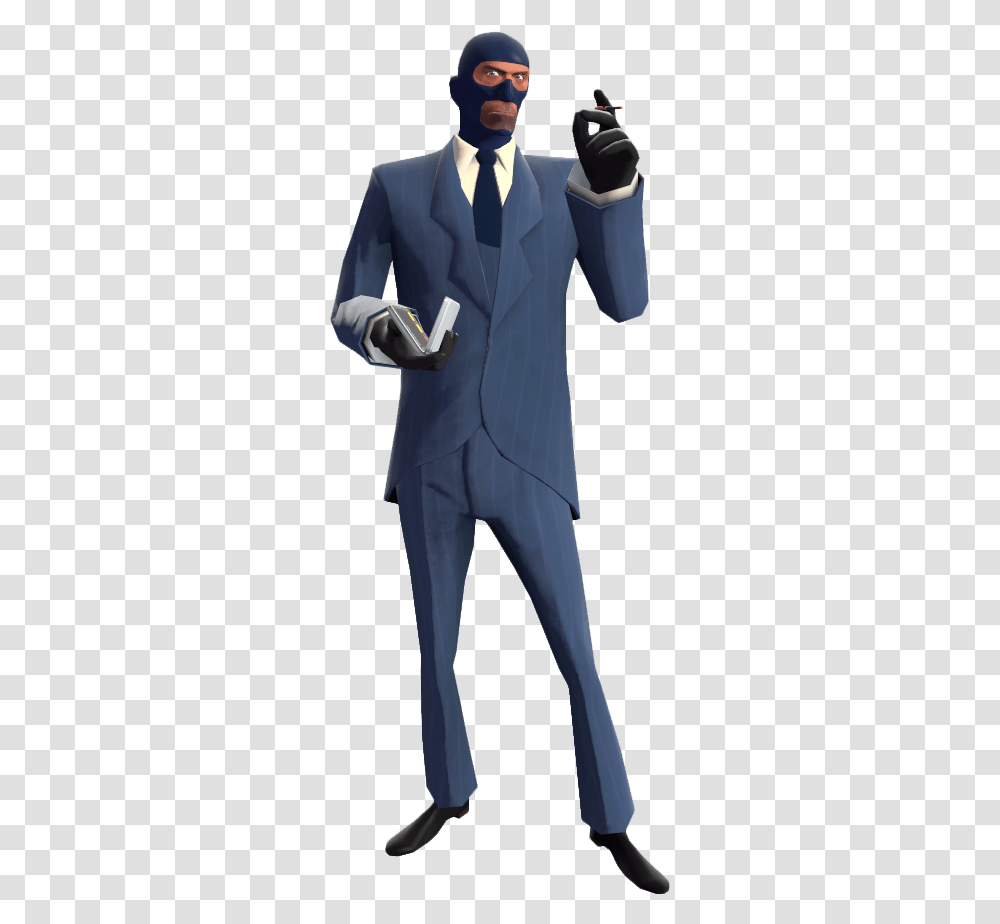 Team Fortress 2 Blue Spy, Suit, Overcoat, Person Transparent Png