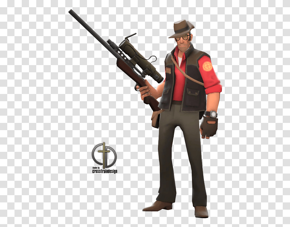 Team Fortress 2 Sniper, Person, Gun, Weapon Transparent Png