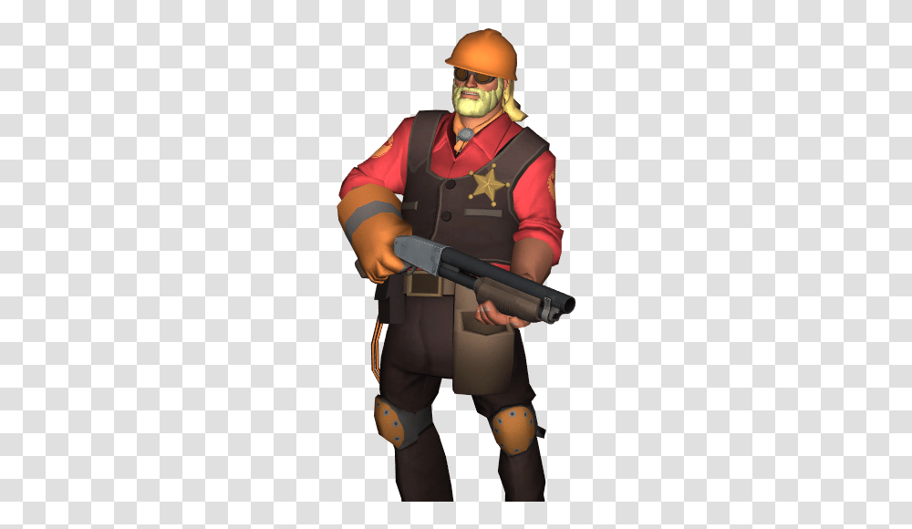 Team Fortress Assault Rifle, Gun, Weapon, Weaponry, Person Transparent Png
