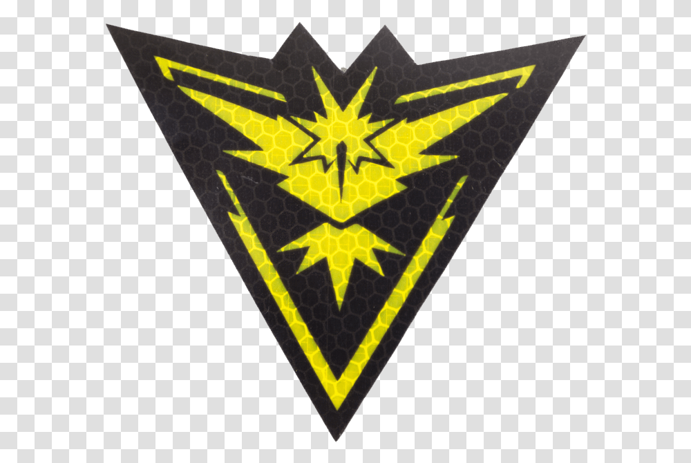 Team Instinct Pokemon Patch Pokemon Go Iphone 5s, Symbol, Star Symbol, Triangle, Rug Transparent Png