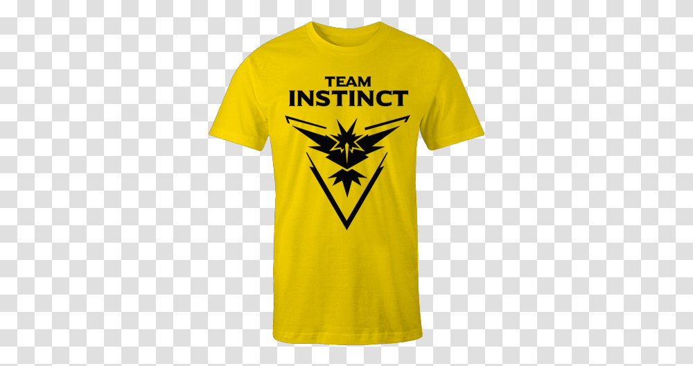 Team Instinct Yellow Cotton Shirt Pokemon Go Instinct Logo, Clothing, Apparel, Symbol, Hand Transparent Png