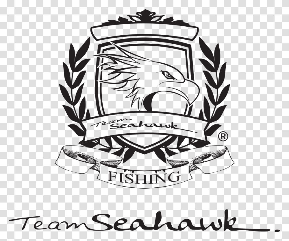 Team Seahawk Fishing Logo, Emblem, Trademark Transparent Png