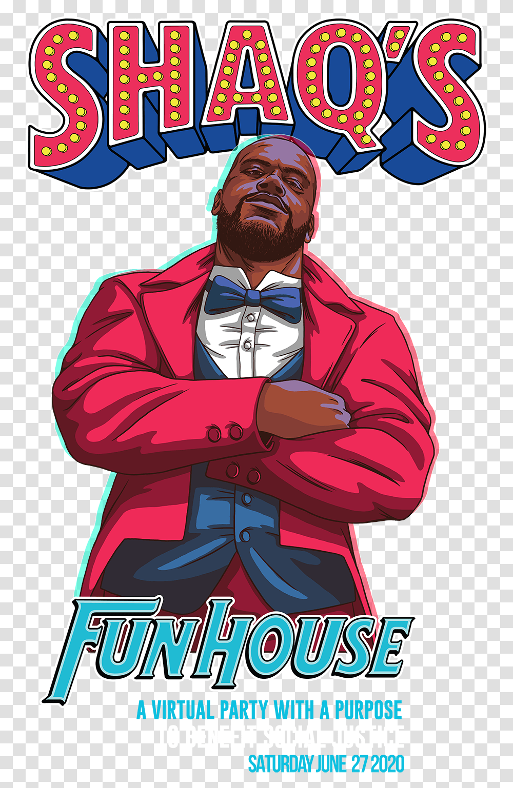 Team Shaq Hoodie Poster, Clothing, Person, Coat, Tie Transparent Png