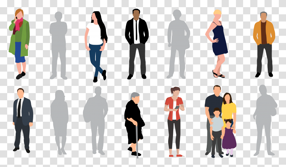 Team, Standing, Person, Crowd, People Transparent Png