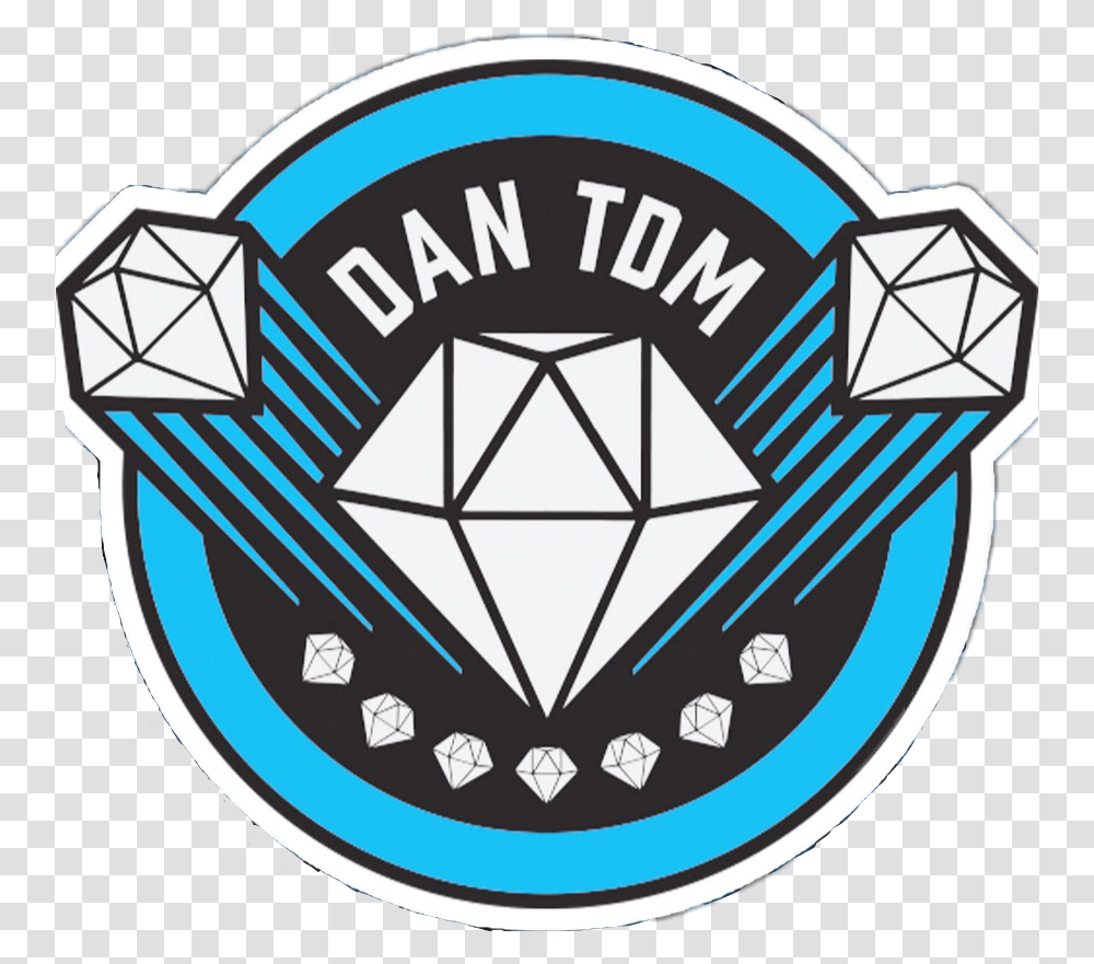 Teamtdm Youtube Dantdm Dantdm Diamond, Logo, Badge, Clock Tower Transparent Png