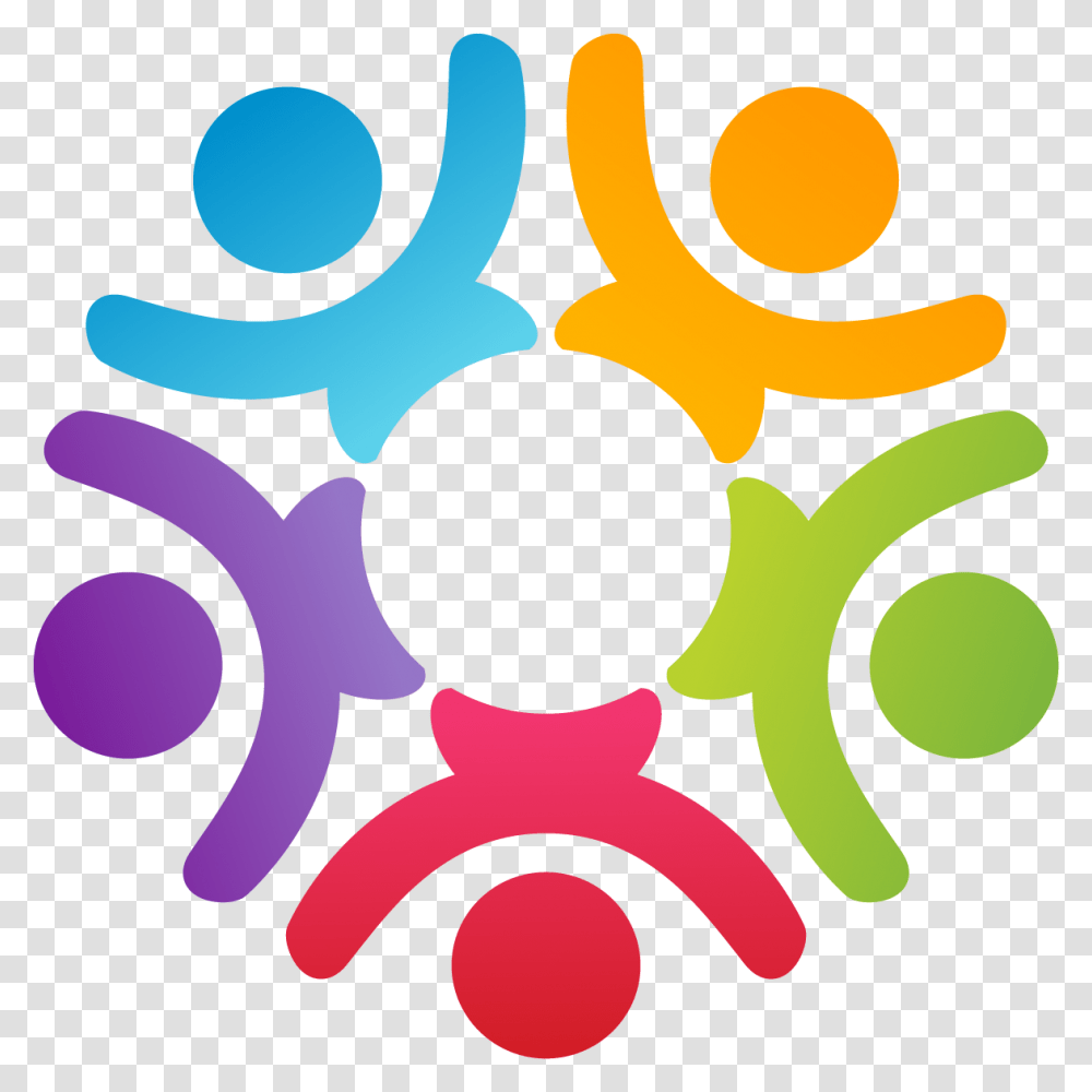 Teamwork Concept People Symbol Vector Logo Template Stick People In A Circle, Text, Number, Alphabet, Trademark Transparent Png