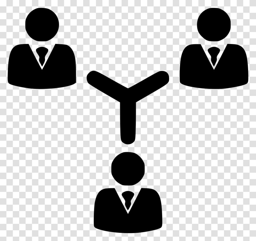 Teamwork Organization Management Communication Connection Organization Work Icon, Stencil, Silhouette, Crowd Transparent Png