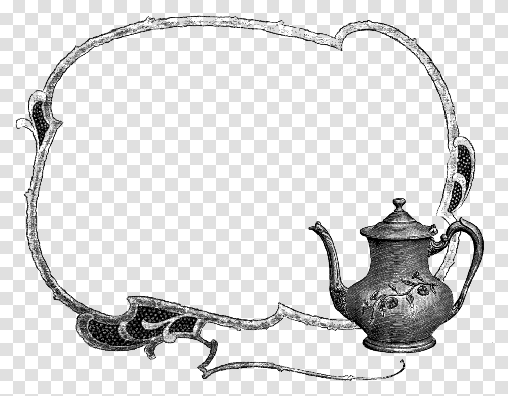 Teapot Border Free Clipart, Nature, Outdoors, Night, Outer Space Transparent Png