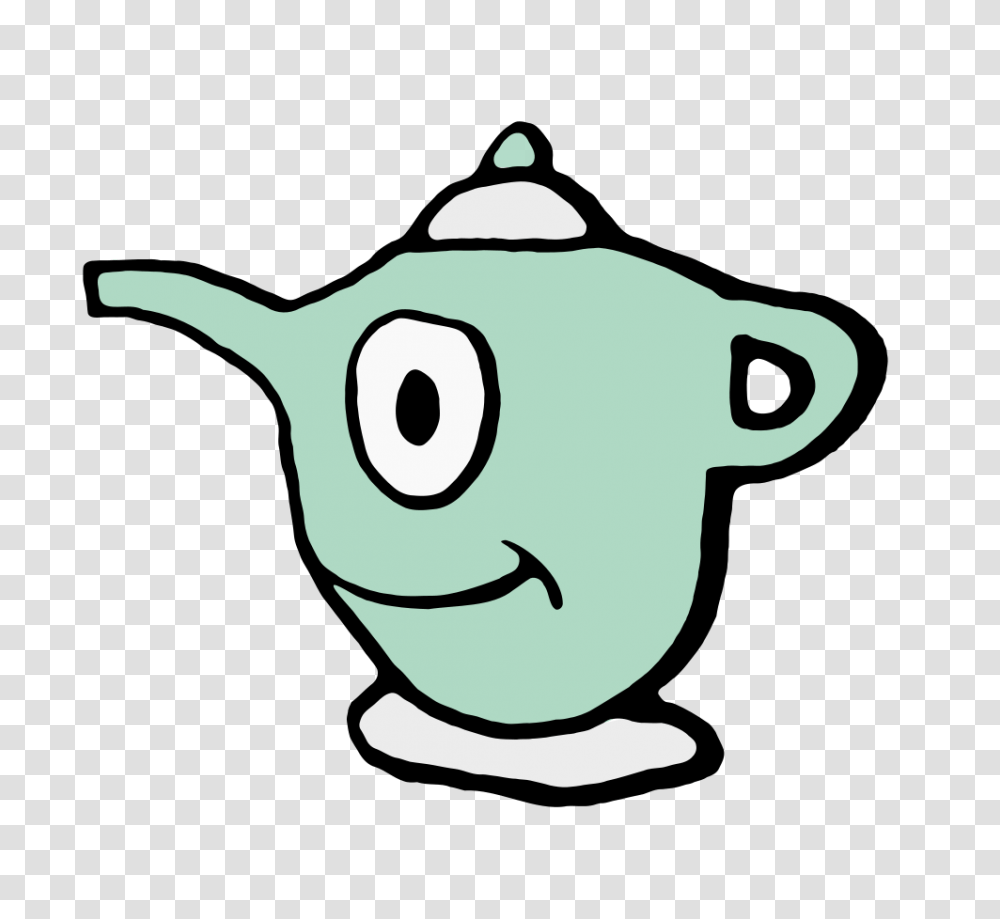 Teapot Cartoon Character, Pottery, Stencil Transparent Png