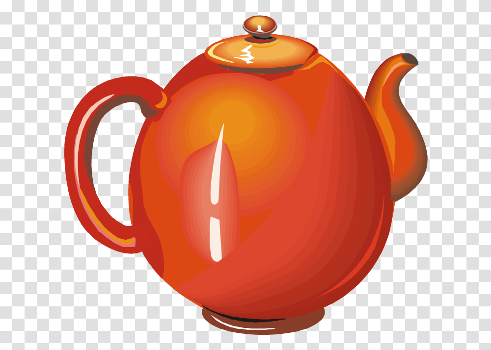 Teapot Clipart Download Orange Tea Pot, Pottery, Balloon, Lamp Transparent Png