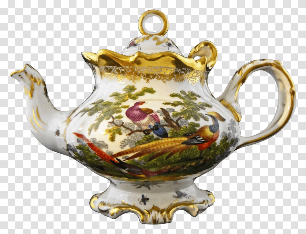 Teapot Fancy Teapot, Porcelain, Pottery, Chicken Transparent Png