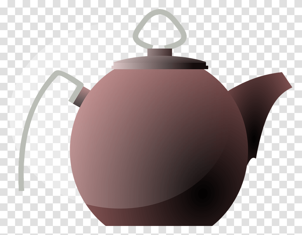 Teapot Hot Coffee Pot Tea Kettle Tea Kettle Cartoon, Lamp, Pottery Transparent Png