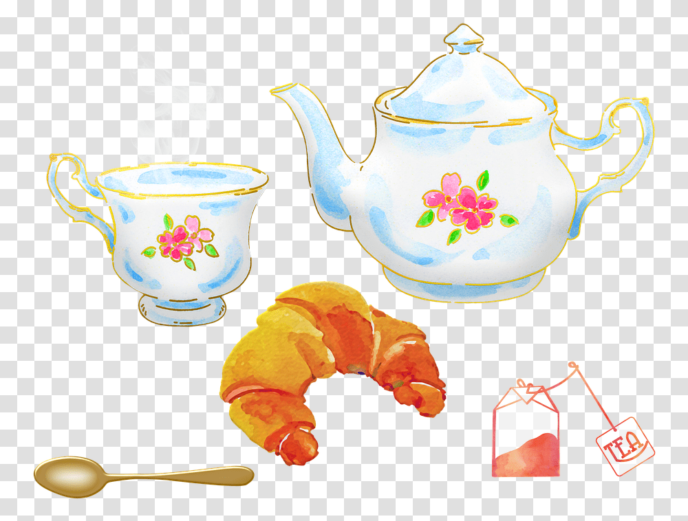 Teapot, Pottery, Cup, Porcelain Transparent Png