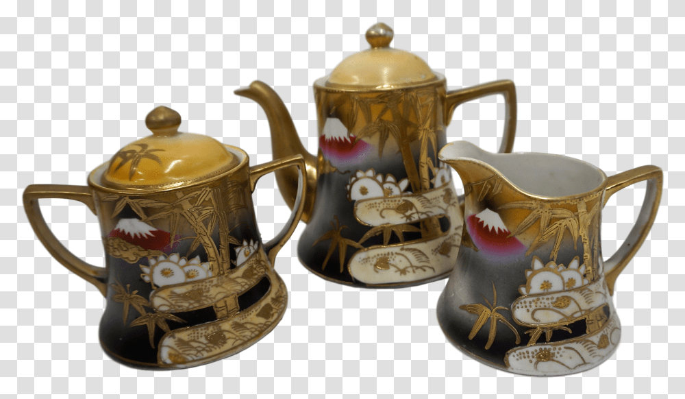 Teapot, Pottery, Jug, Saucer Transparent Png