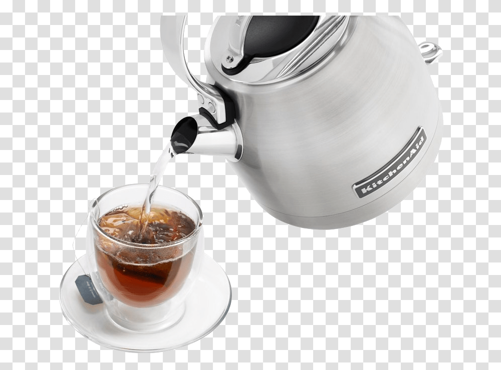 Teapot Pouring Tea Kettle With Tea, Pottery, Mixer, Appliance, Beverage Transparent Png