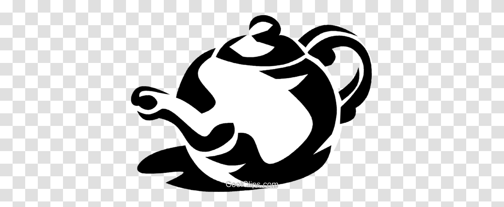 Teapot Royalty Free Vector Clip Art Illustration, Stencil, Animal, Wildlife, Silhouette Transparent Png