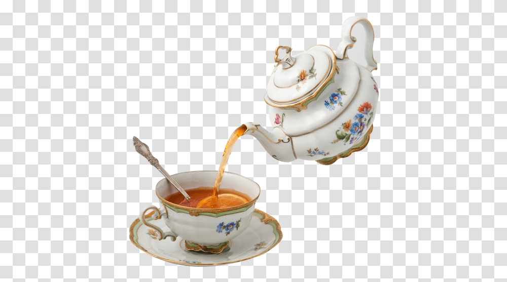 Teapot Teacup Tea Party Cup And Teapot, Pottery, Saucer, Wedding Cake, Dessert Transparent Png