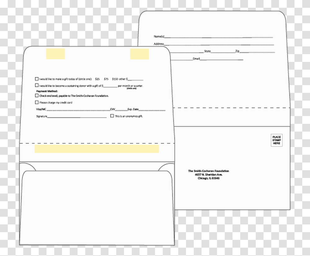 Tear Away Flap On Pre Printed Envelope, Document, Page, Paper Transparent Png