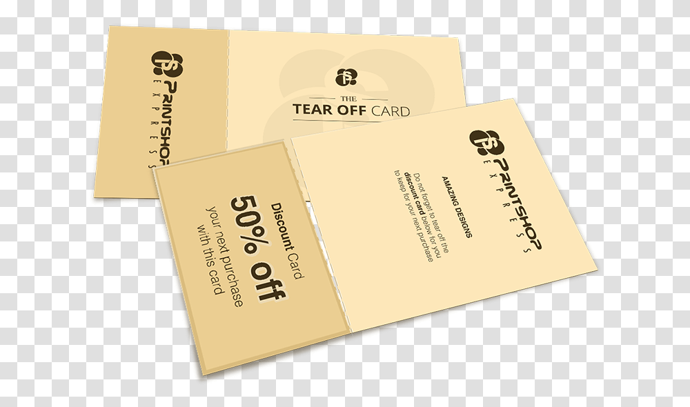 Tear Off Cards Design Download Packaging And Labeling, Paper, Business Card Transparent Png