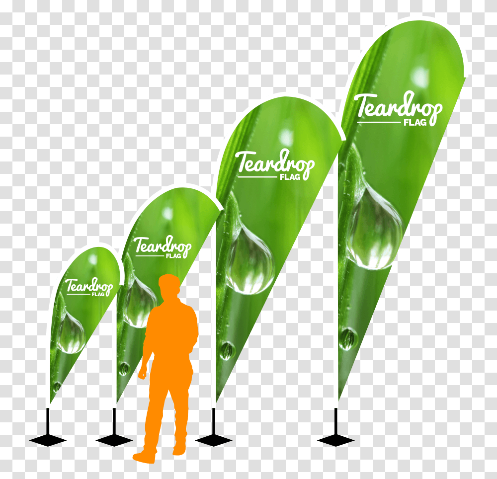 Teardrop Flag Printing Printed Flag Printing, Person, Plectrum, Green, Plant Transparent Png