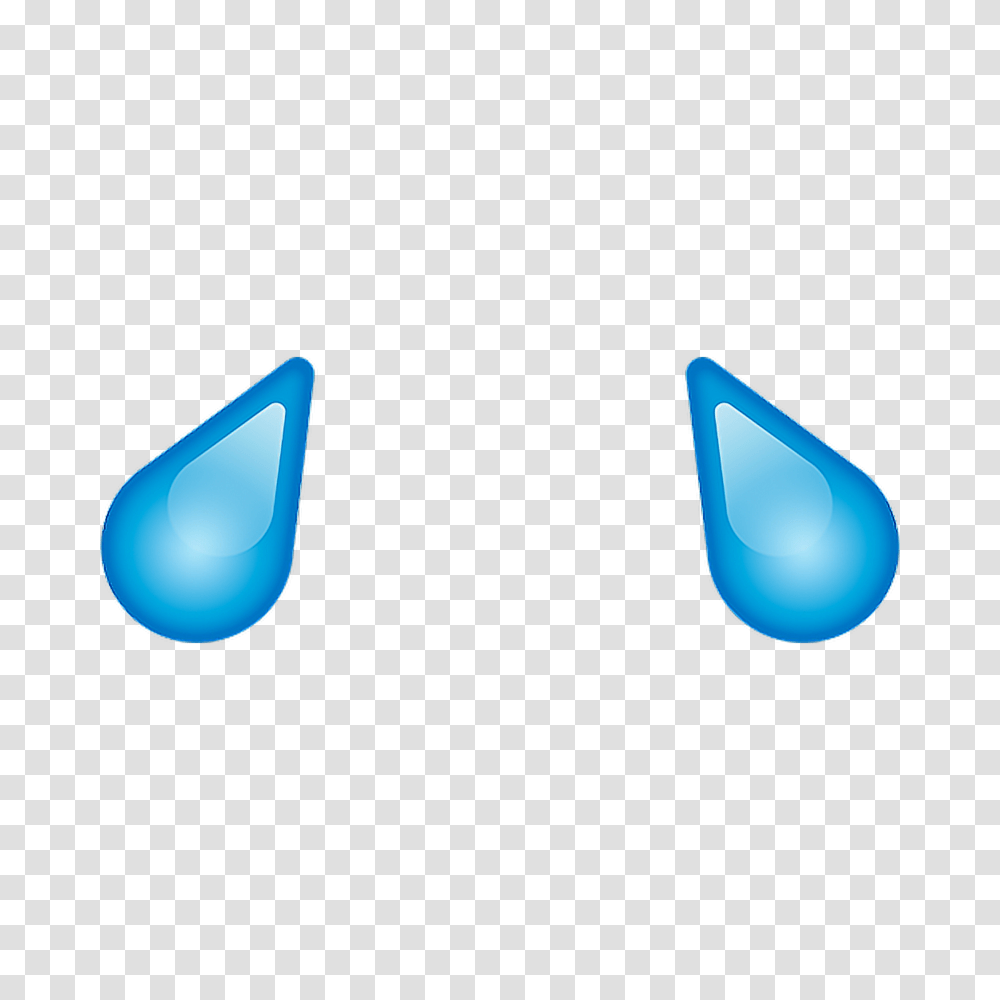 Tears Emojis Blue Remixit Sticker Blueemojis Blueaesthe, Droplet, Plectrum, Contact Lens, Tie Transparent Png