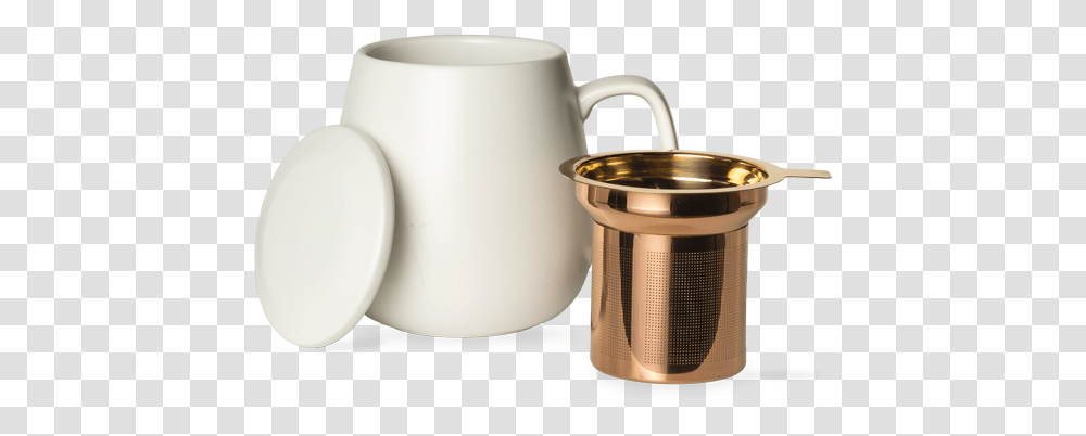 Teaset Hugo White Mug With Infuser Cup, Coffee Cup, Lamp, Mixer, Appliance Transparent Png