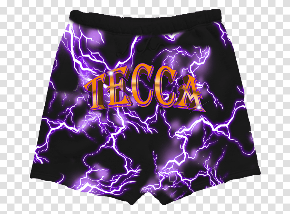Tecca Lightning Shorts Purple Digital We Love You Tecca Hoodie, Neon Transparent Png