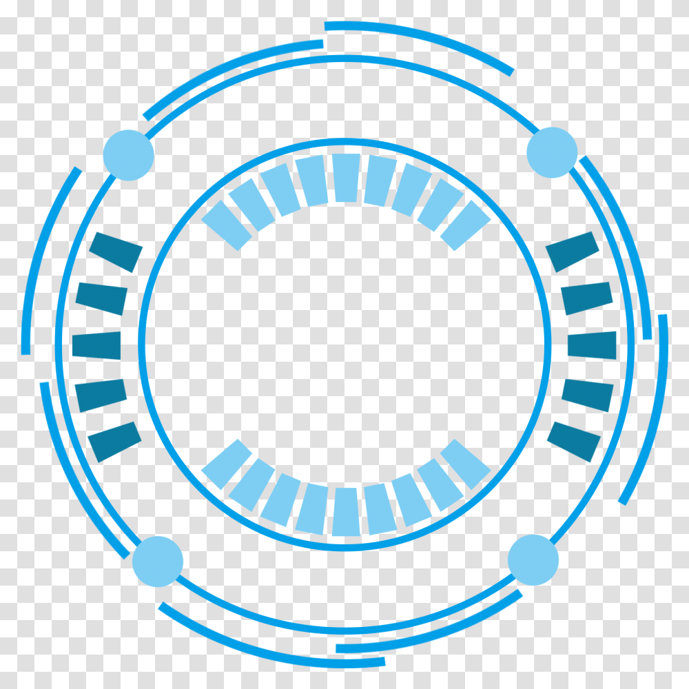Tech Border Blue Futuristic Round Frame And Psd Futuristic Circle, Gauge Transparent Png