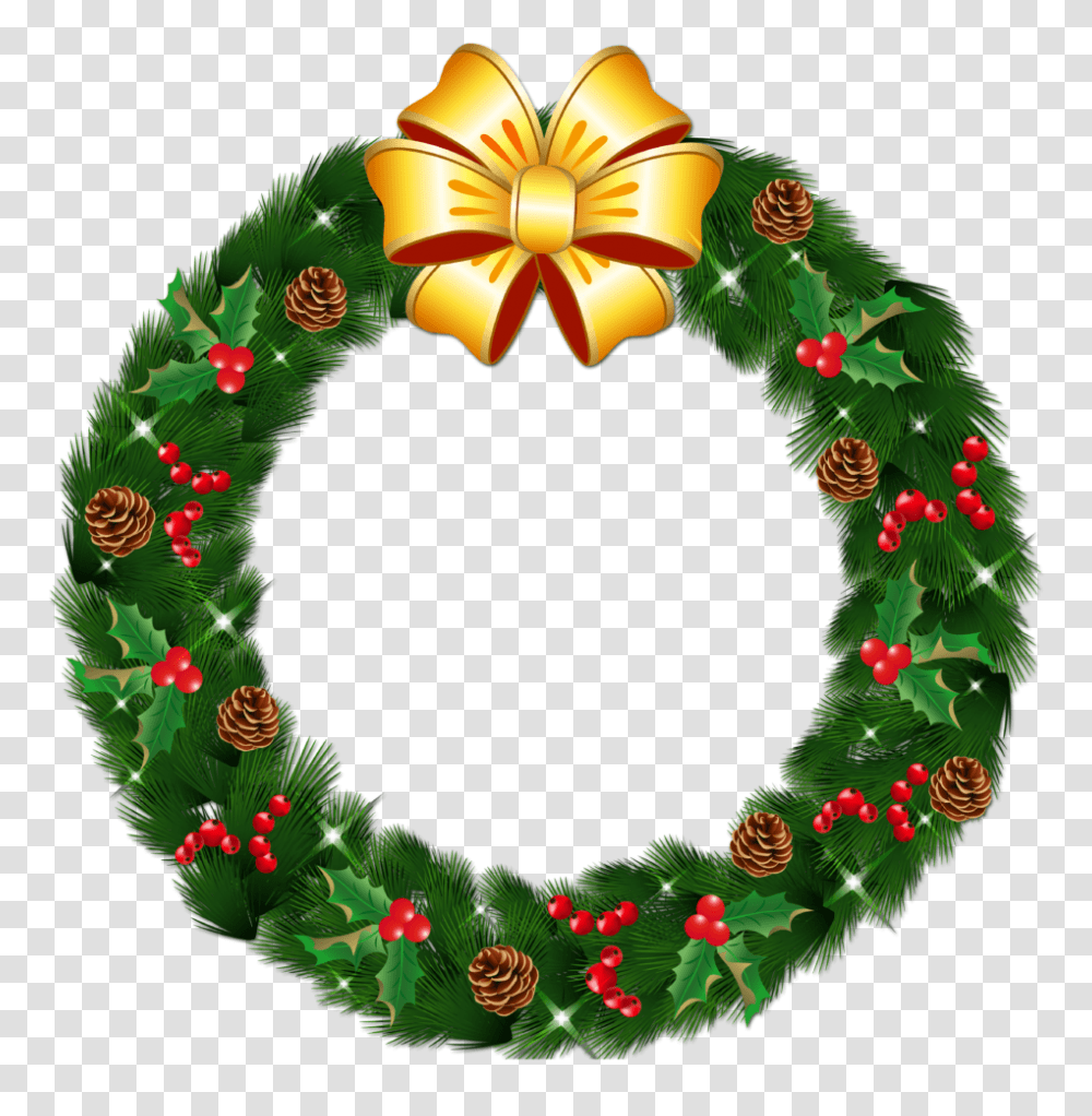 Techflourish Clipart Christmas Present Pictures Clip, Wreath, Christmas Tree, Ornament, Plant Transparent Png