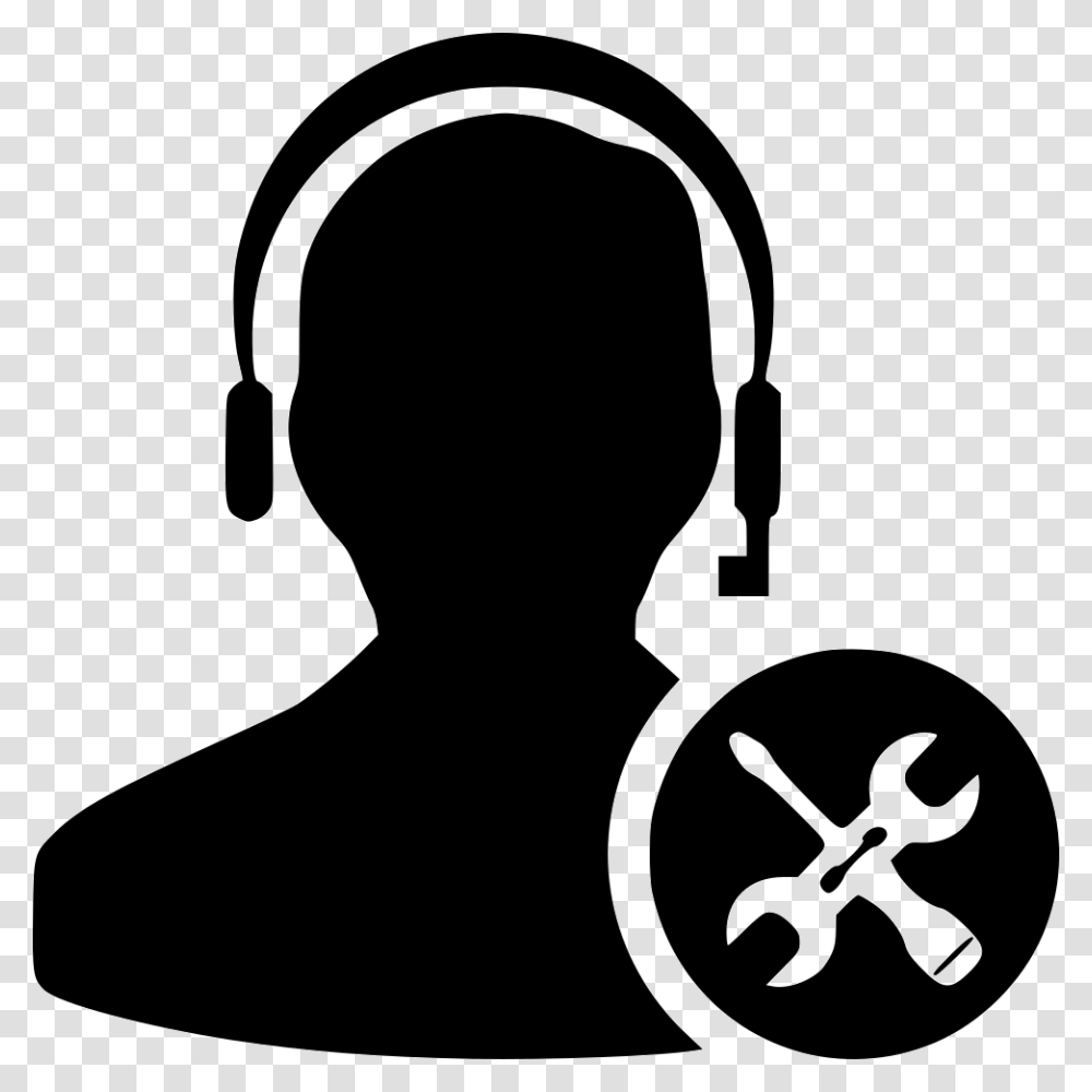 Technical Support Call Center Technical Support, Electronics, Headphones, Headset, Stencil Transparent Png
