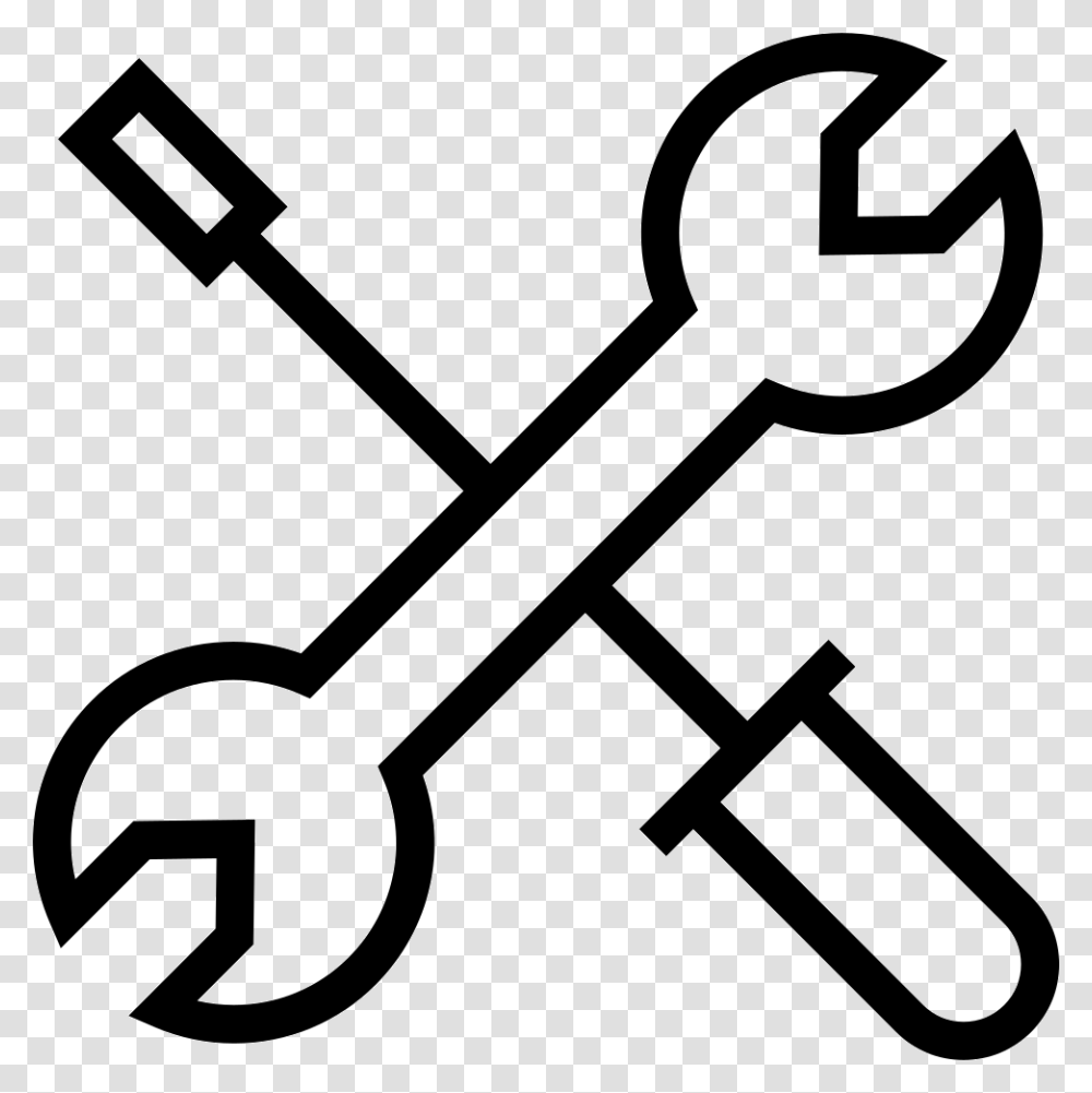 Technical Support Technical Icon, Key, Shovel, Tool, Lawn Mower Transparent Png