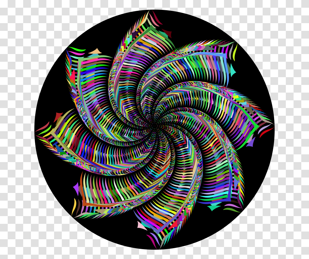 Technicolor Black Hole With Background Clip Art, Ornament, Pattern, Fractal, Spiral Transparent Png