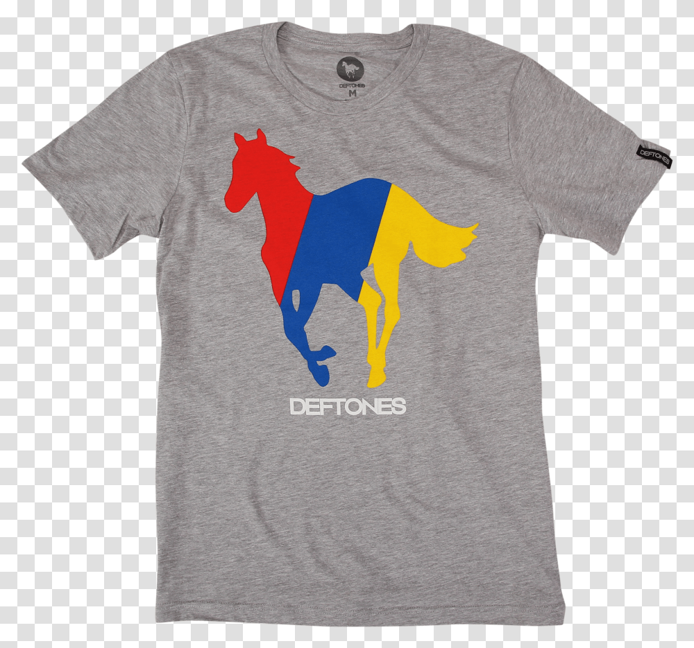 Technicolor Pony On Heather Grey T Shirt Deftones Shirt, Apparel, T-Shirt, Sleeve Transparent Png