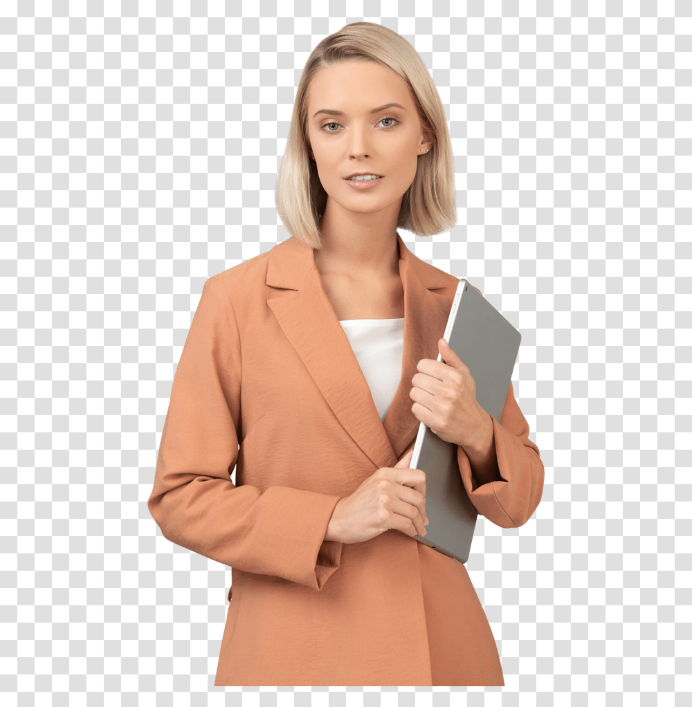 Technology Formal Wear, Coat, Person, Female Transparent Png