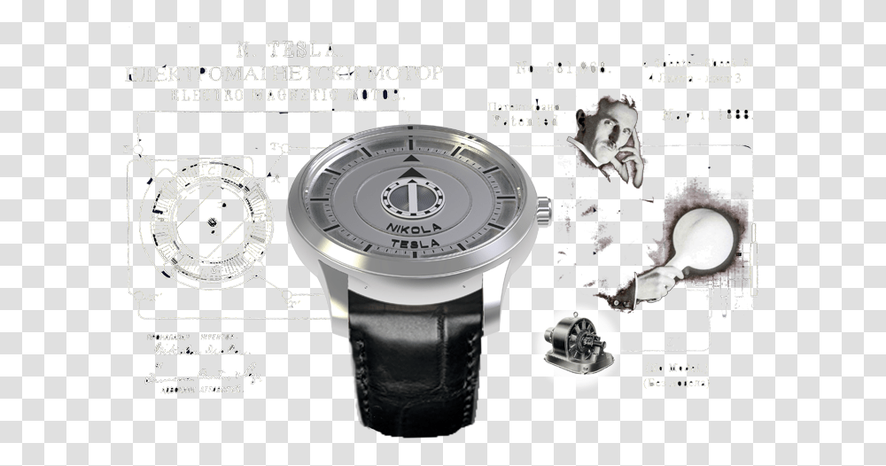 Technology Nikola Tesla Analog Watch, Wristwatch, Person, Clock Tower, Architecture Transparent Png
